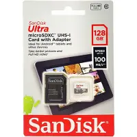 SanDisk Ultra - Flash-minneskort - 128 GB - A1 / UHS Class 1 / Class10 - mikroSDXC UHS-I