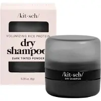 Kitsch , Volumiserande Risprotein Torr Shampoo, Mörk Tintad Puder, 0.28 oz (8 g)