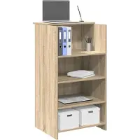 vidaXL Receptionsdisk Sonoma Ek 55x50x103,5 cm konstruerat trä