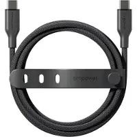 PanzerGlass empower by Racing - USB-kabel - USB-C (hane) till USB-C (hane) - USB 2.0 - 20 V - 3 A - 1.2 m - Snabbladdning upp till 60 W - space black