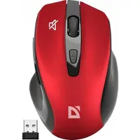 Defender PRIME MB-053 optical clickless silent 1600dpi red wireless mouse