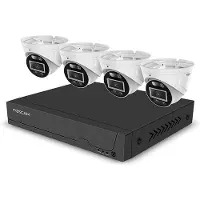Foscam FNA108E-T4-2T black LAN IP-Övervakningskameraset 8 kanaler med 4 kameror 3840 x 2160 pixel