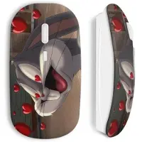 CAPACHEAP Souris Sans Fil Bugs Bunny Love Coeurs