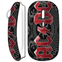 MANIACASE Souris sans fil logo rouge acdc blanc