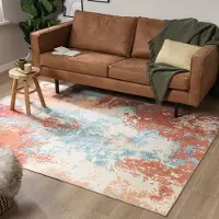 FRAAI Modern matta | Sarge flerfärgad hos Volero | 140x200 cm | Polyester | Abstrakt | Rektangulär | Plattvävd