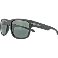 Polaroid Square Mens Matt Black Grey Polariserade solglasögon