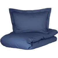 Turiform Baby sängkläder 70x100 cm - 100% ekologisk bomullssatin - Blå jacquardvävda ränder