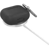 KEYBUDZ Elevate Keychain - Fodral laddningsfodral för trådlösa öronsnäckor - elastomer - svart - för Apple AirPods Pro (2a generation)