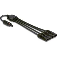 DeLOCK - Solar cable - DL4 (hona) till DL4 (hane) - 1000 V - 50 cm - snäpp-in - svart