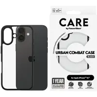PanzerGlass CARE by - Baksidesskydd för mobiltelefon - flaggskepp - MagSafe-kompatibilitet - polykarbonat, termoplastisk polyuretan (TPU) - svart - för Apple iPhone 16