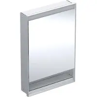 Geberit Spegelskåp ONE inbyggd hylla 90x60x15 alu hög