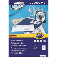 Avery europe100 - 70 x 37,1 mm 2400 st (100 ark x 24) CD/DVD-etiketter/insatser