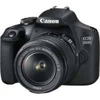 Canon EOS 2000D - Digitalkamera - SLR - 24.1 MP - APS-C - 1 080 p / 30 fps - 3x optisk zoom EF-S 18-55 mm IS II och EF 75-300 mm III-linser - Wi-Fi...