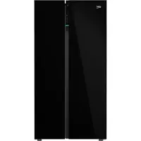 Beko GN163140ZGBN, Fristående, Amerikansk dörr, Svart, Röra, LED, På dörren