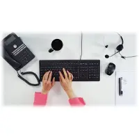 Cherry STREAM KEYBOARD - Tangentbord - USB - spansk - tangentbrytare: SX - svart