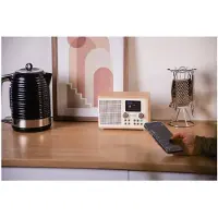 Pure Bordsradio Classic H4 Coffee Black/Walnut EU/UK DAB+, FM Väckningsfunktion Svart, Trä