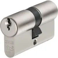 ABUS E60NP 30/30 - Dörrlåscylinder - nyckel - 6 stift - nickelpläterad