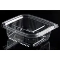 Multi Multiplastbägare Catersource 250 ml 85x97x41 mm kvadratisk med gångjärnslock RPET, transparent, 5 st x 100 förp.