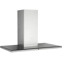 Silverline SL 3122-90 RF_jgnordic: Nordic Dark köksfläkt 90 cm, stål m. svart glastopp