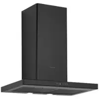 Silverline Beta SL 3120-90SR - Kåpa - skorsten, plan - bredd: 89.8 cm - djup: 40 cm - utsug och återcirkulering (-) - svart