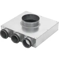 Lindab Ventilbox PVC-U Ø125 med 2 anslutningar Ø63