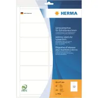 Herma - Permanent häftning - vit - 94 x 47 mm 240 etikett (er) (20 ark x 12) adresslappar