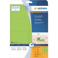 Herma Special - Papper - matt - permanent självhäftande - självlysande grön - 99.1 x 67.7 mm 160 etikett (er) (20 ark x 8) fluorescerande etiketter