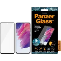 PanzerGlass Samsung Galaxy S21 FE 5G AntiBacterial Skärmskydd - 9H - Case Friendly - Svart Kant