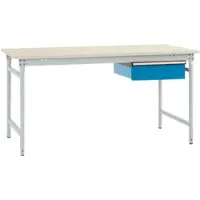 Manuflex BB5237.7035 arbetsbord gråvit (RAL 7035)