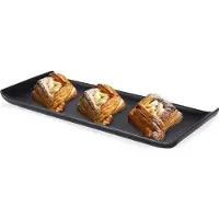 Hit Snackstallrik i keramik svart 34,5x13,5x3 cm