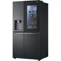 LG GSXV90MCAE Side-by-Side kyl-/frys 635 liter med InstaView, vatten- och isdispenser – svart