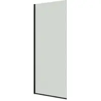 Dansani D101-03 fast vägg 197,5 x 97-99 cm svart/klart glas