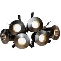 SOLAR PLUS Heatspot G2 Kit BS 2.700K, bastu downlight, 6x20lm, kit-effekt 3,8W, fasdimbara drivrutinsdel inkluderad, utbytbara frontringar