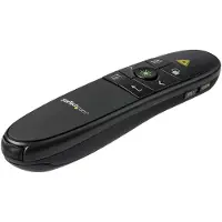 StarTech.com Startech Wireless Presentation Remote with Green Laser Pointer - 90 ft. (27 m) - USB Presentation Clicker for Mac and Windows (PRESREMOTEG) - Presentationsfjärrkontroll - RF - svart