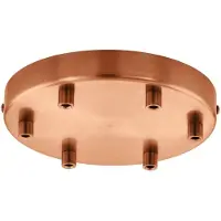 Eglo takskena med 6 uttag i borstad koppar Ø 18 cm