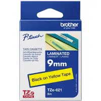 Brother TZe-621 Märkband PET Bandfärg: Gul Skriftfärg: Svart 9 mm 8 m