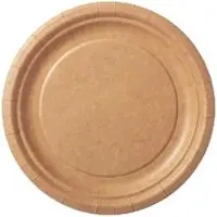 Multi Papperstallrik rund Ø18 cm belagd kraft SC detaljhandelsförpackning Brun,12 st x 20 st/krt