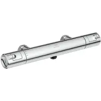 Ideal standard Børma Ceratherm T50 termostat - Krom, betj.venlig metalgreb, vandsparer, u/forskr/roset