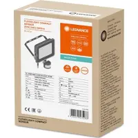 Ledvance LED-strålkastare FLOOD COMPACT SENSOR V 20W 840 SYM 100 BK 4058075575288