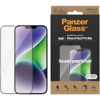PanzerGlass | Antibakteriell - Skärmskydd för mobiltelefon - Ultra-Wide Fit - ramfärg svart | Apple iPhone 13 Pro Max/14 Plus