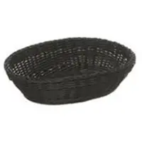 Multi Brödkorg 32x23x7 cm oval kraftig flätad PP svart, 48 st/krt