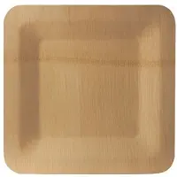 Papstar 88037, Tallrik, Torg, Bamboo, Självtorkning, Monokromatiskt, 10 styck