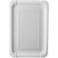 Papstar papperstallrik pure fyrkantig, 165 x 230 mm, vit, 25 st av 100% nyfiberkartong, livsmedelssäker, komposterbar - 1 st (81199)