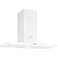 Silverline Beta SL 3120-90 HV - Kåpa - skorsten, plan - bredd: 89.8 cm - djup: 40 cm - utsug och återcirkulering (-) - vit