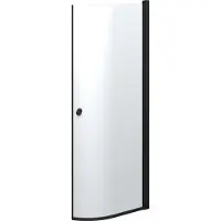 Dansani E91-03 halvrund dörr 200 x 72-74 cm svart/klart glas