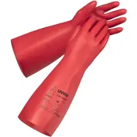 Uvex power protect V1000, Isolerade handskar, Röd, Vuxen, Vuxen, Unisex, Elektrostatiskt urladdningsskydd (ESD)