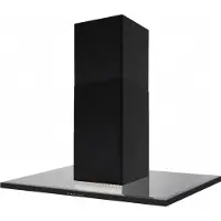 Silverline Nordic Dark Ada SL 4250-60 SR - Kåpa - skorsten, plan - bredd: 60 cm - djup: 60 cm - utsug och återcirkulering (-) - svart