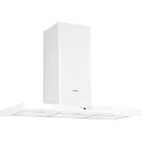 Silverline Beta SL 3120-60 HV - Kåpa - skorsten, plan - bredd: 59.8 cm - djup: 40 cm - utsug och återcirkulering (-) - vit