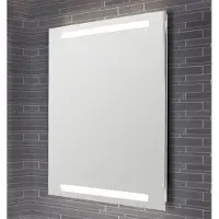 Dansani Mido Spejl 70x60 cm med integreret LED lys i top / bund