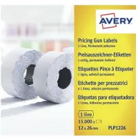 Avery Zweckform Prisetiketter 1-rad | 26 x 12mm | vit | PLP1226 | 15.000st